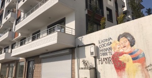 Armutlu Belediyesi Kadına, Çocuğa ve Hayvan Şiddetine hayır temasını sokak duvarlarına işledi