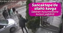 Sancaktepe'de silahlı kavga kamerada: Saldıran husumetlisine kurşun yağdırdı
