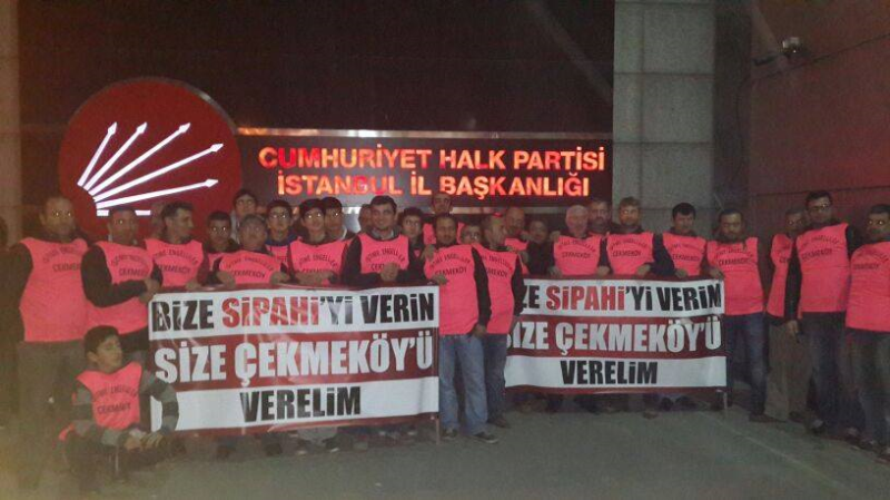 İstanbul CHP İl başkanlığı önünde Sipahi sesleri