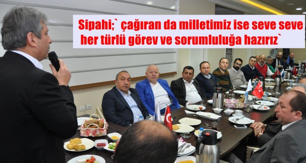 Çekmeköy Belediye Başkan Adayı Hüseyin Avni Sipahi, iş adamlarıyla kahvaltıda bir araya geldi.