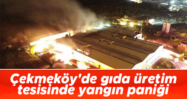 Çekmeköy'de gıda üretim tesisinde yangın paniği
