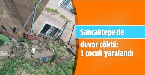 Sancaktepe'de duvar çöktü: 1 çocuk yaralandı