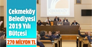 Çekmeköy  Belediyesi 2019 Yılı Bütçesi 270 Milyon TL