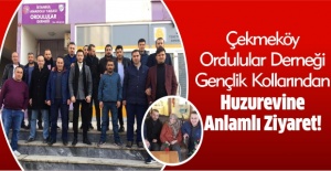 Çekmeköy Ordulular Derneği Gençlik Kollarından Huzurevine Anlamlı Ziyaret!