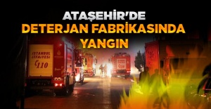 Ataşehir'de deterjan fabrikasında yangın.