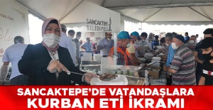 Sancaktepe’de vatandaşlara kurban eti ikramı