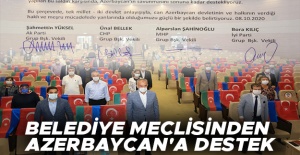 Belediye Meclisinden Azerbaycan'a destek