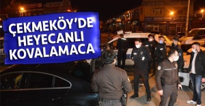 Çekmeköy’de polisten kaçan otomobil Ümraniye’de durduruldu