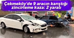 Çekmeköy#039;de 9 aracın karıştığı...