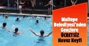 Maltepe Belediyesi’nden gençlere ücretsiz havuz keyfi