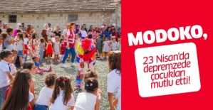 MODOKO, 23 Nisan'da depremzede çocukları mutlu etti!