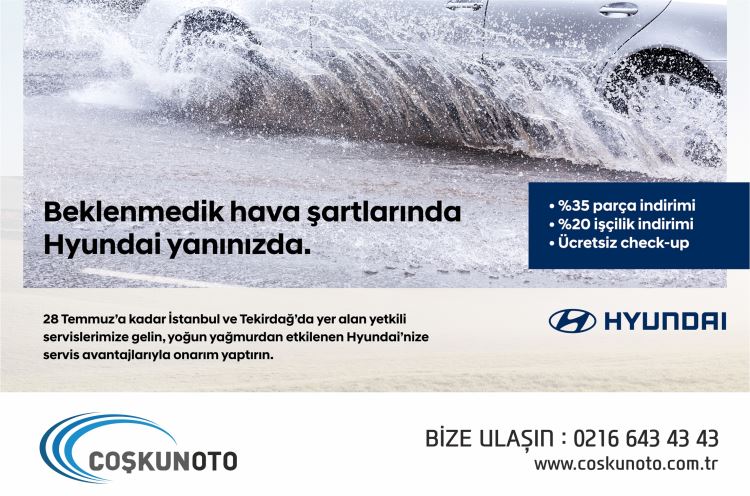 İstanbul'daki Selden Zarar Gören Hyundai Sahiplerine Destek Oluyor.