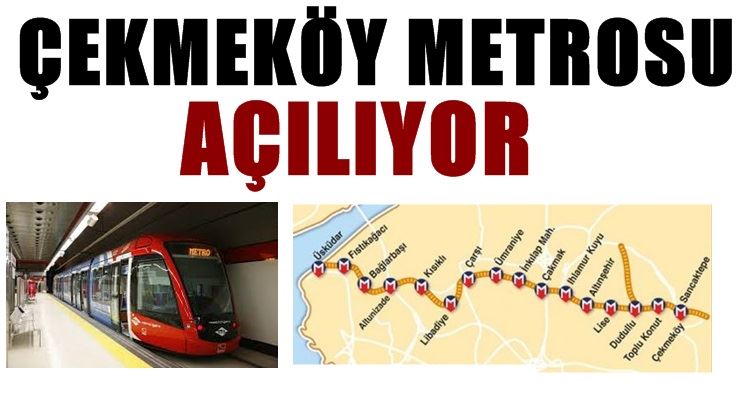 Üsküdar-Çekmeköy-Ümraniye metrosu 2016 sonbaharında açılacak  